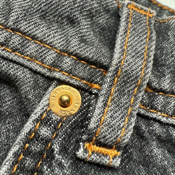 Versace Slashed Jeans Sz 27 grey/black - Picture 5 of 9